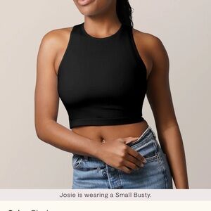 Black Sleeveless Crop Top